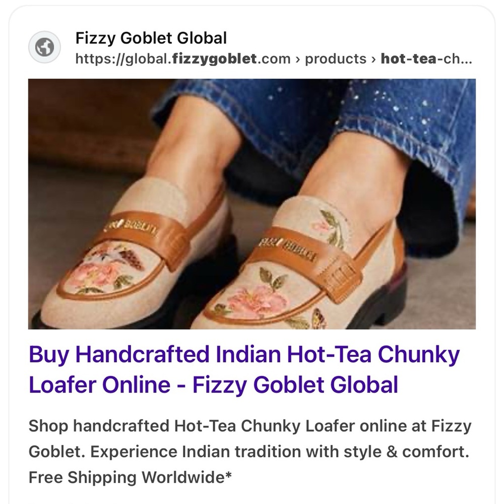 Floral Embroidered Loafers - Tan and Pink